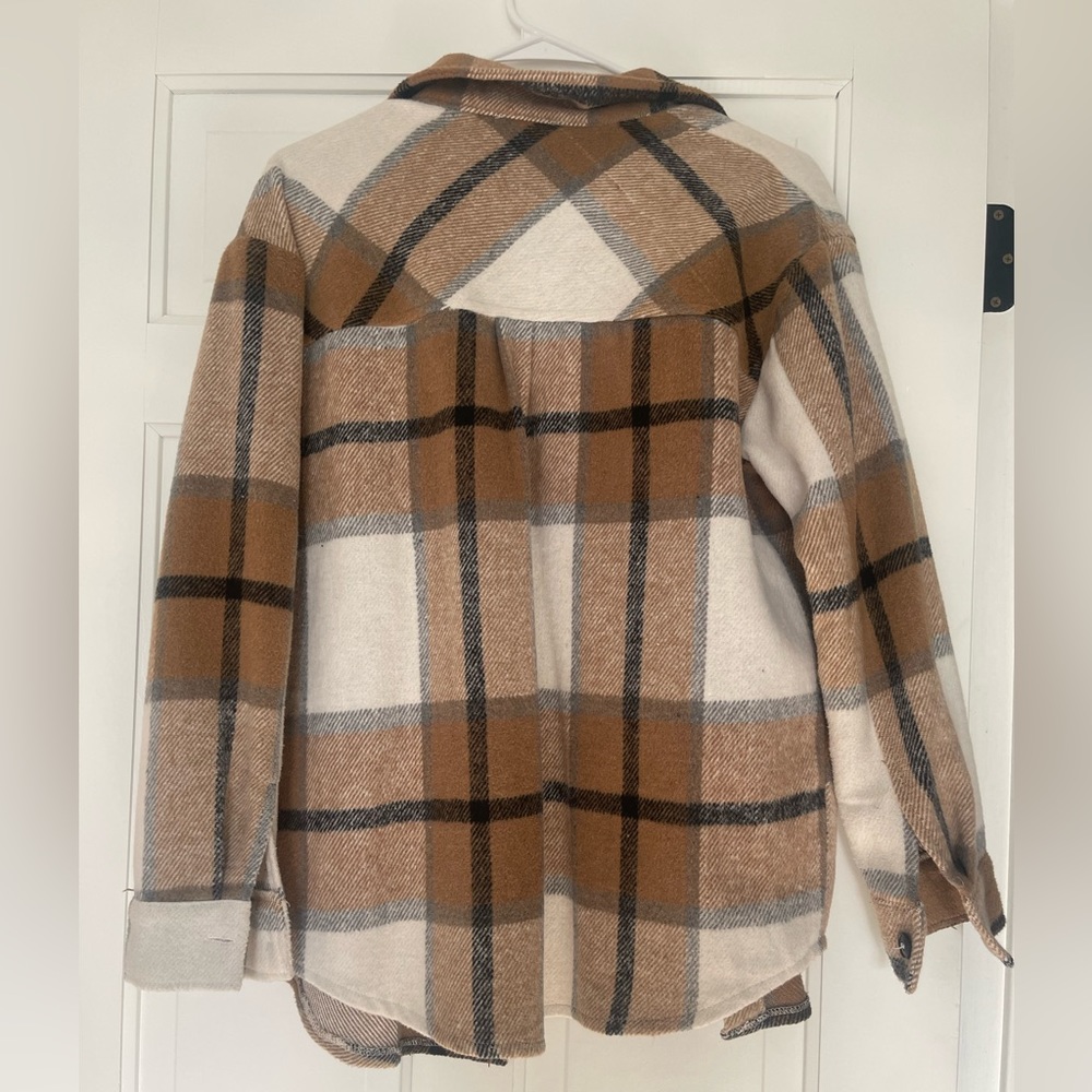 Pink Lily Shacket plaid